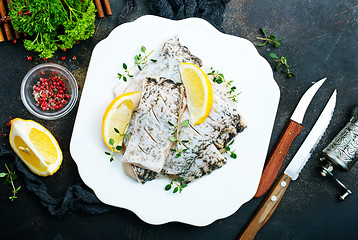 Image showing raw fish fillet