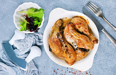 Image showing baked chicken legs