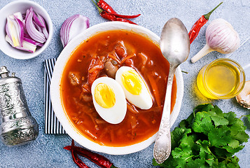 Image showing beet soup