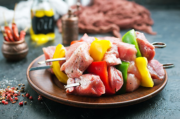 Image showing raw meat for kebab