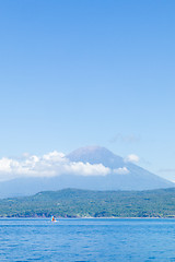 Image showing Agung volcano view from the sea. Bali island, Indonesia