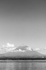 Image showing Agung volcano view from the sea. Bali island, Indonesia