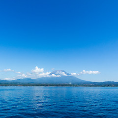 Image showing Agung volcano view from the sea. Bali island, Indonesia