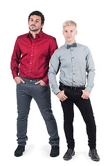 Image showing Two young men in shirts