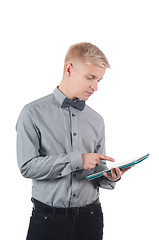 Image showing Man with tablet on his hands