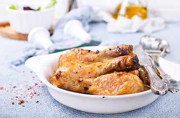 Image showing baked chicken legs