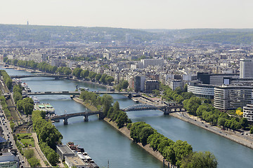 Image showing Aerial view from Eiffel Tower on Paris