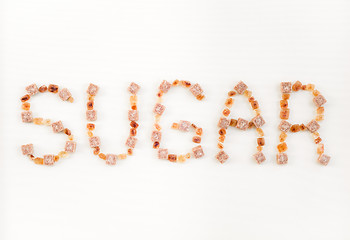 Image showing SUGAR written with brown sugar pieces