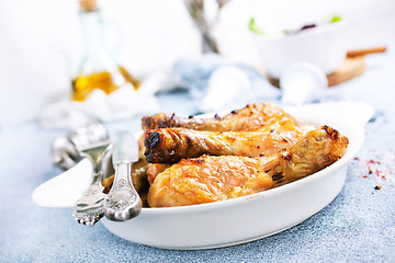 Image showing baked chicken legs