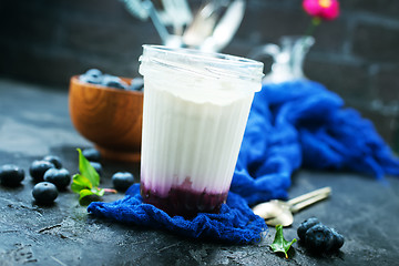 Image showing yogurt with blueberry