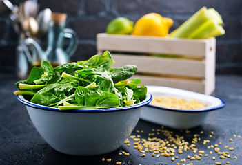 Image showing bulgur with spinach