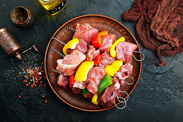 Image showing raw meat for kebab