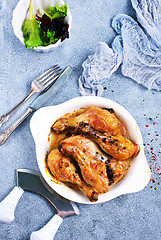 Image showing baked chicken legs