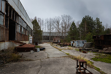 Image showing Abandoned factory exterior at Chernobyl