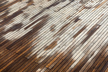 Image showing Eooden decking of some boat