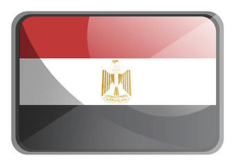 Image showing Vector illustration of Egypt flag on white background.