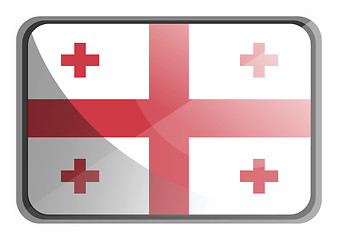 Image showing Vector illustration of Georgia flag on white background.