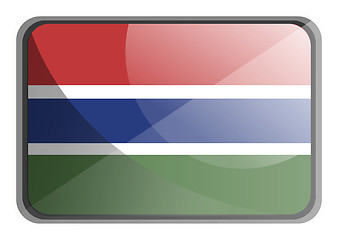 Image showing Vector illustration of Gambia flag on white background.