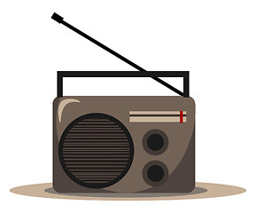 Image showing Clipart of FM radio audio player vector or color illustration