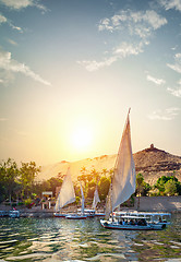 Image showing River Nile and boats