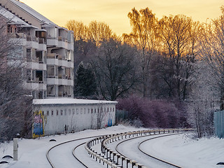 Image showing Light railway track in Oslo, Norway