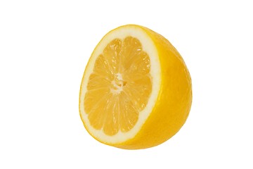 Image showing Lemon half on white