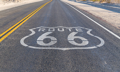 Image showing route 66 asphalt road in united states of america