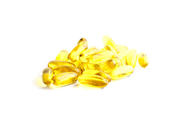 Image showing Fish oil capsules source of high omega-3 and vitamin for health 