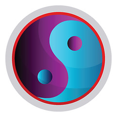 Image showing Colorful symbol of Taoism religion vector illustration on a whit