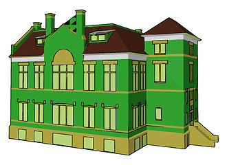 Image showing A building simple to complex vector or color illustration