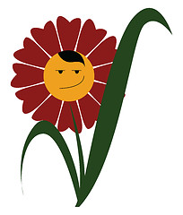 Image showing Flowers vector color illustration.