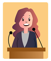 Image showing Successful businesswoman vector illustartion on white background