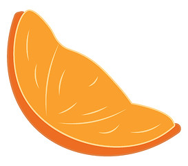 Image showing An orange slice vector or color illustration