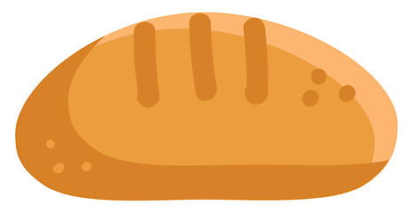 Image showing Simple breadloaf vector illustration on white background.