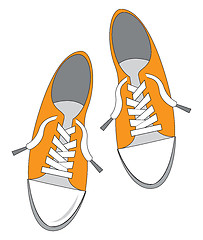 Image showing Simple vector illustration on white background of a pair of yell