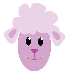 Image showing Face of cute baby goat vector or color illustration