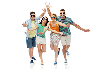 Image showing friends in sunglasses having fun