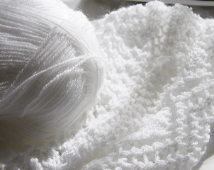 Image showing white knitting 