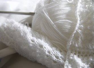 Image showing white knitting 