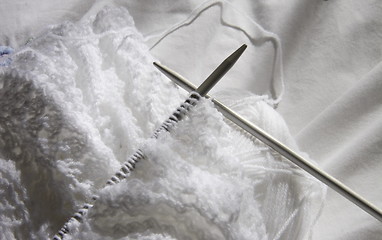 Image showing white knitting 