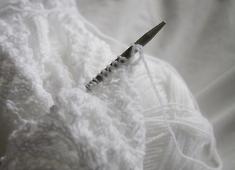Image showing white knitting 