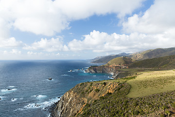 Image showing beautiful view of big sur coast in california