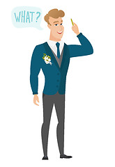 Image showing Groom with question what in speech bubble.