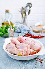 Image showing chicken legs with spinach