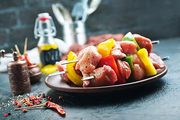 Image showing raw meat for kebab