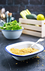 Image showing bulgur with spinach