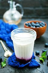 Image showing yogurt with blueberry