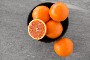 Image showing close up of fresh juicy blood oranges