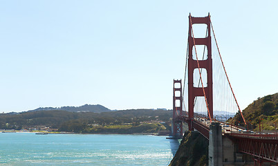 Image showing view of golden gate bridge over san francisco bay