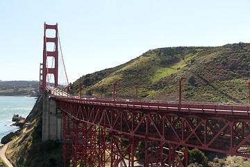 Image showing view of golden gate bridge over san francisco bay